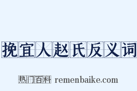 挽宜人赵氏反义词是什么意思的图片